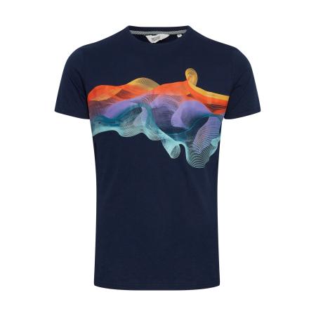 Solid !Solid Shirt Pedro donkerblauw / lila / rood