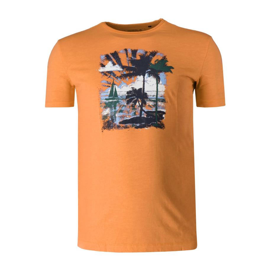Marvelis Casual T-Shirt ronde hals oranje, Bedrukt Oranje