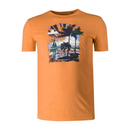 Marvelis Casual T-Shirt ronde hals oranje, Bedrukt