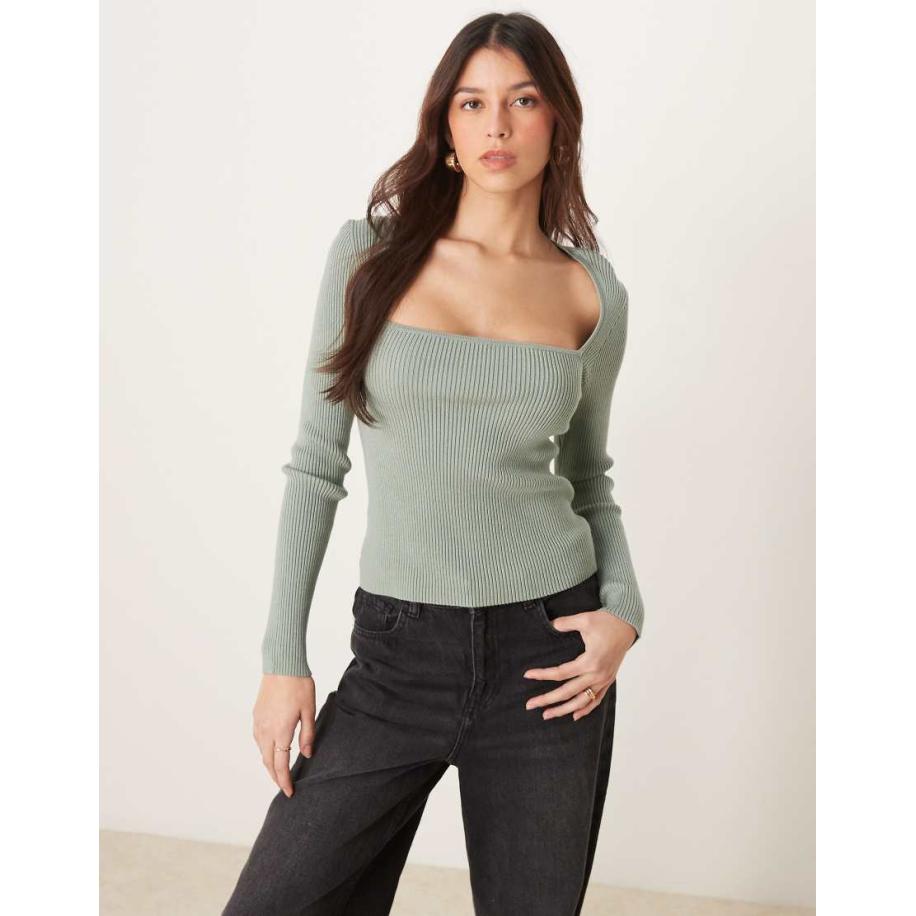 Abercrombie & Fitch Doorschijnend gelaagd T-shirt in taupe-Neutraal Multicolor