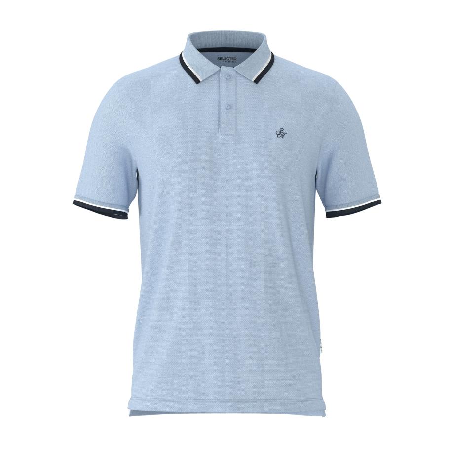 Selected SELECTED Shirt ATLAS lichtblauw / donkerblauw / wit -