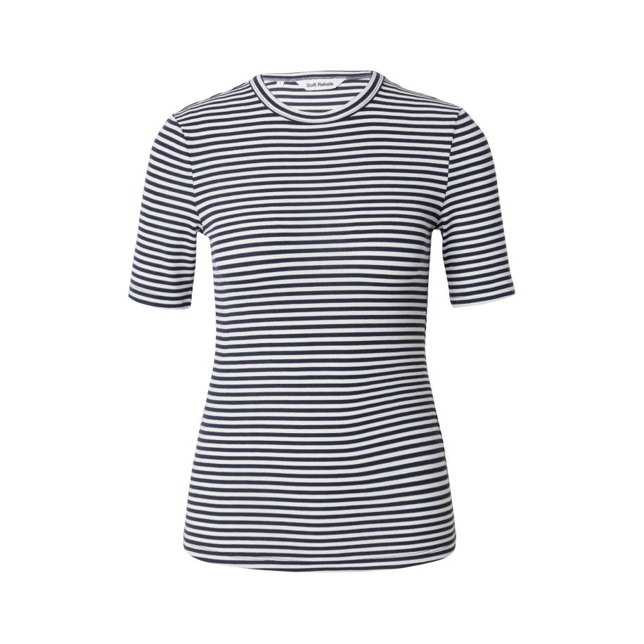 Soft Rebels Soft Rebels Shirt Fenja marine / wit -