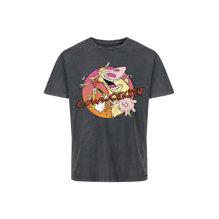 Recovered Recovered Shirt Cow & Chicken zwart -