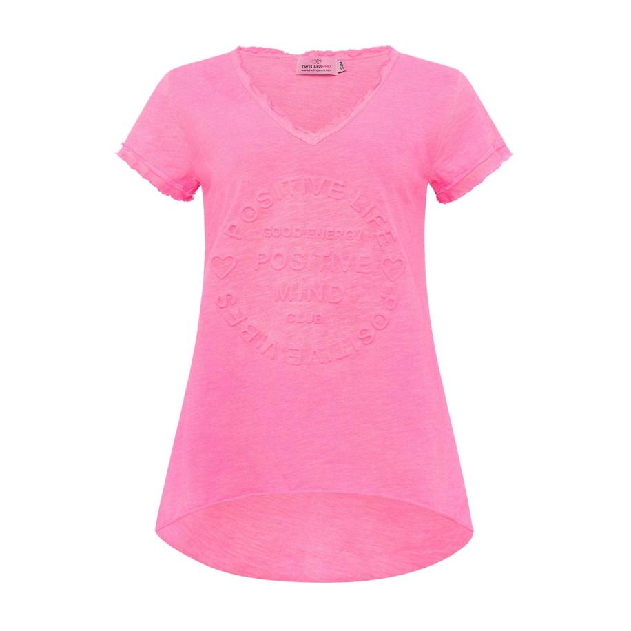 zwillingsherz Zwillingsherz Shirt Positive Mind lichtroze -