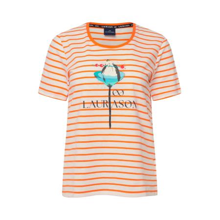 LAURASØN LAURASØN Shirt crème / turquoise / oranje / lichtoranje / rood