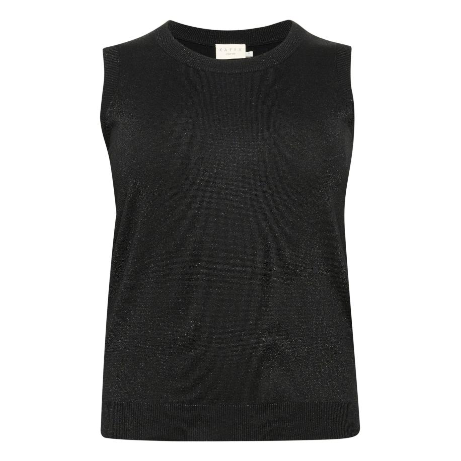 KAFFE CURVE Gebreide top KC Regitta zwart Zwart