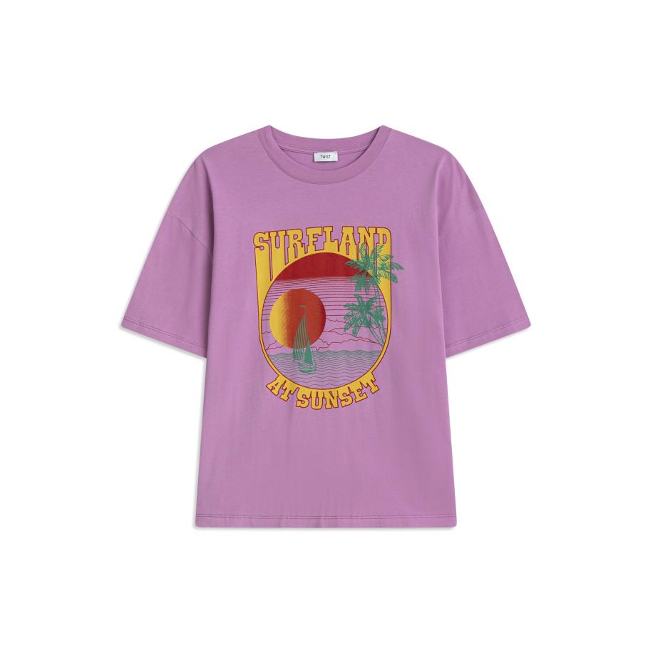 Twist Twist Shirt blauw / donkergeel / grasgroen / donkeroranje / purper -