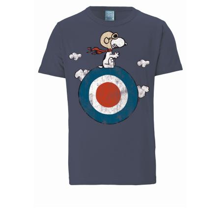 LOGOSHIRT Shirt Peanuts - Snoopy blauw / grijs