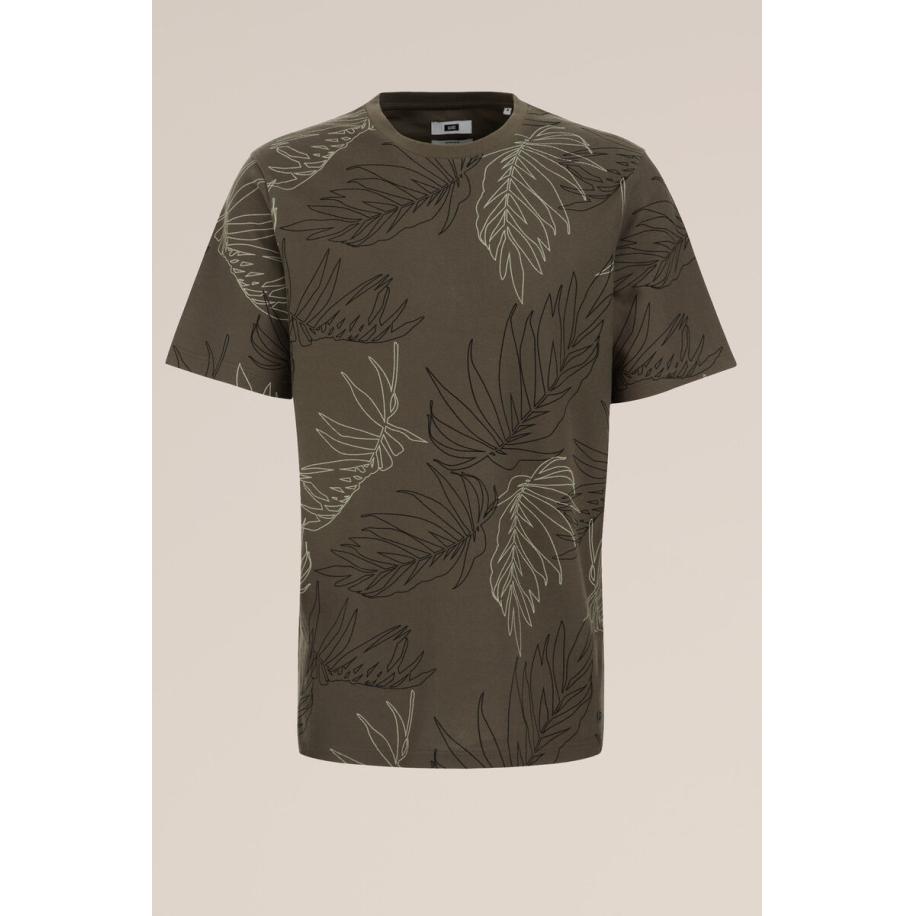 WE Fashion Shirt olijfgroen / lichtgroen / zwart Groen