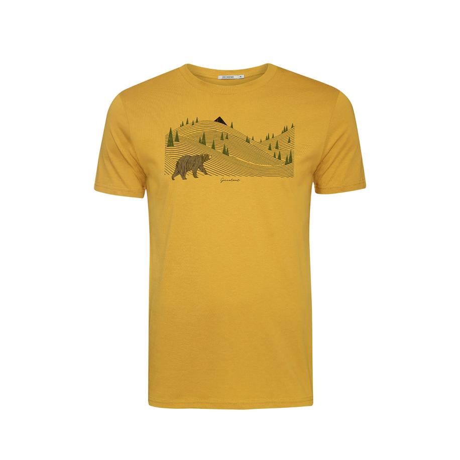 GreenBomb GREENBOMB Shirt Animal Bearland safraan / spar / zwart -
