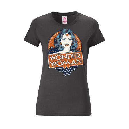 LOGOSHIRT Shirt Wonder Woman basaltgrijs / gemengde kleuren / oranjerood