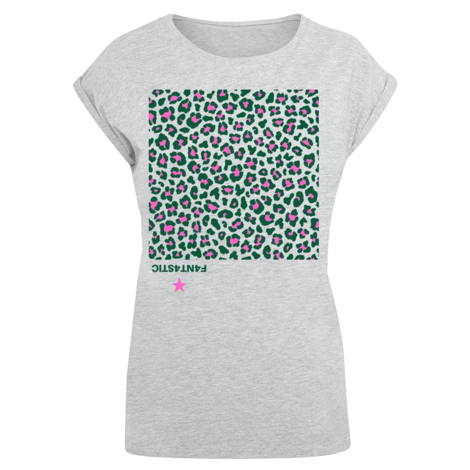 F4NT4STIC F4NT4STIC Shirt Leo Grün grijs / groen / pink -