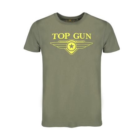 Top gun TOP GUN Shirt TG2024002 geel / olijfgroen