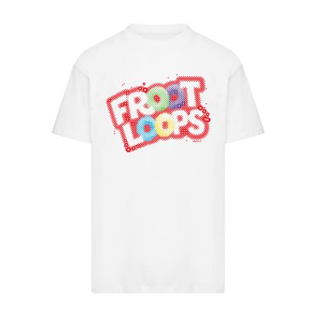 F4NT4STIC Shirt Kelloggs Froot Loops Breakfast Cereal Pop Art lichtblauw / donkergeel / rood / wit