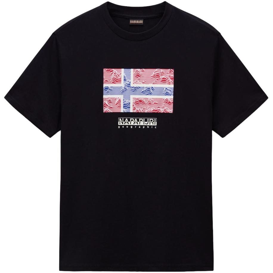 Napapijri NAPAPIJRI Shirt DRAPEAU navy / donkerrood / zwart / offwhite -