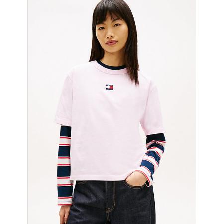Tommy Jeans Boxy Fit T-Shirt Met Ronde Hals En Badge