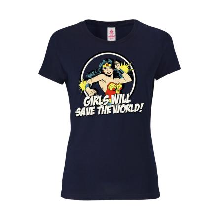 LOGOSHIRT Shirt Wonder Woman nachtblauw