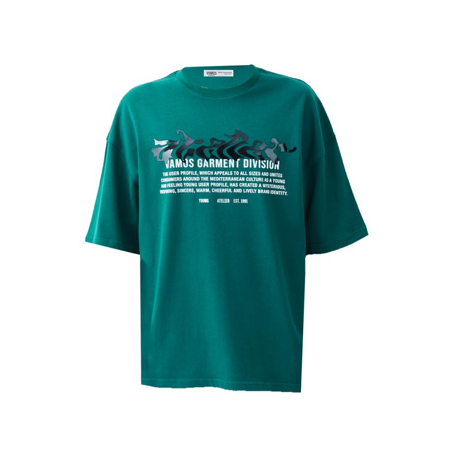 VAMOS CLO Shirt donkergroen / zwart / wit Groen