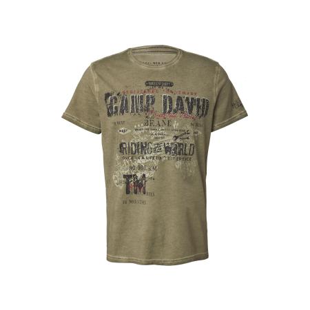 Camp David CAMP DAVID Shirt kaki / rood / zwart