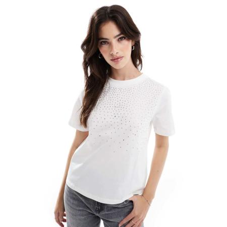 Scalpers Burst Metal T-shirt in wit