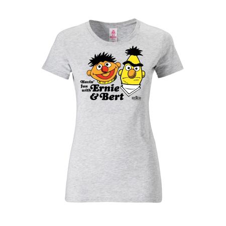 LOGOSHIRT Shirt Ernie & Bert geel / grijs gemêleerd / oranje / rood