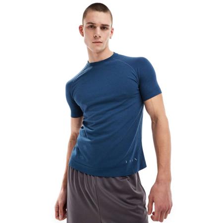 Born Living Yoga - Otawa - T-shirt met reflecterende details in donkerblauw