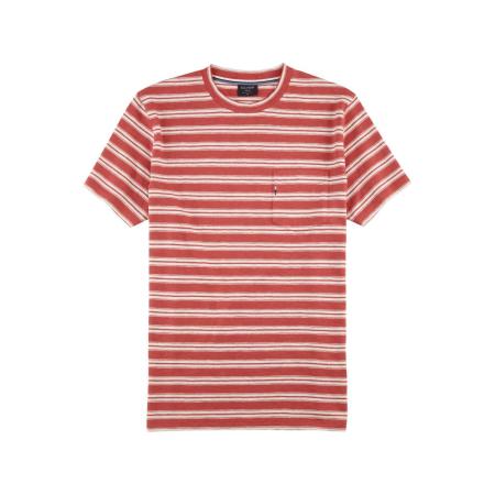 OLYMP Casual T-Shirt rozenhout, Gestreept