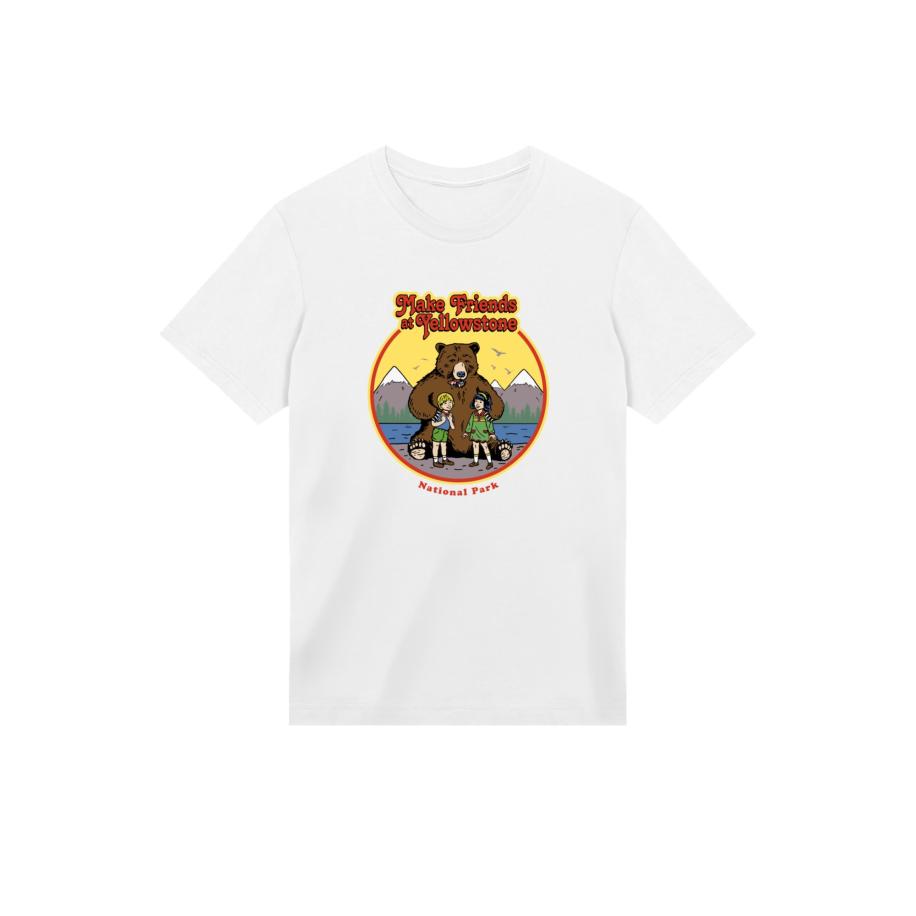 F4NT4STIC F4NT4STIC Shirt US National Parks Make Friends At Yellowstone gemengde kleuren / wit -