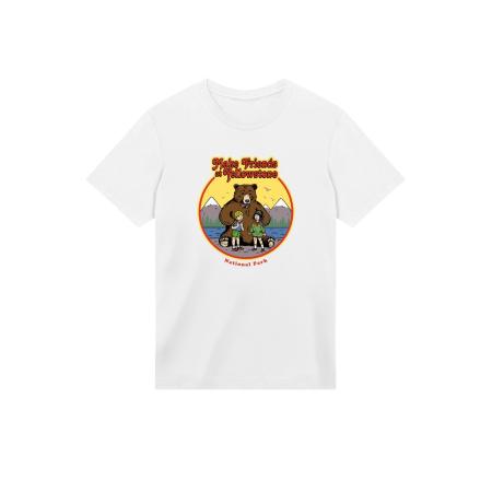 F4NT4STIC F4NT4STIC Shirt US National Parks Make Friends At Yellowstone gemengde kleuren / wit