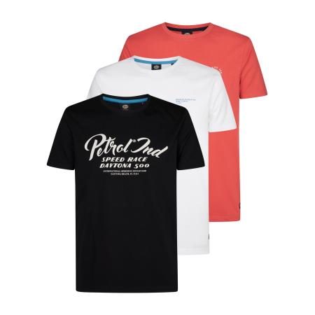 Petrol Industries Petrol Industries Shirt kreeft / zwart / wit