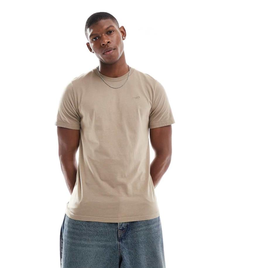 Hollister - T-shirt met icoonlogo in beige-Neutraal Multicolor