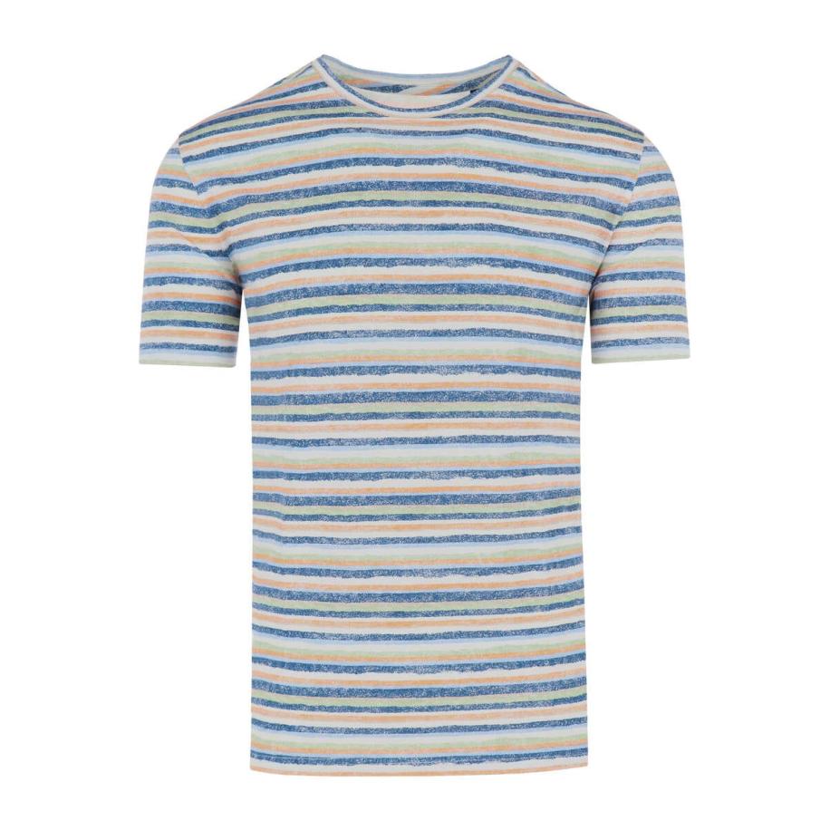 Marvelis Casual T-Shirt ronde hals kobalt, Bedrukt Blauw