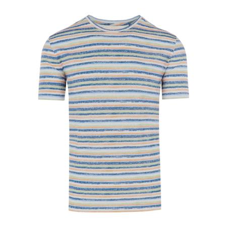 Marvelis Casual T-Shirt ronde hals kobalt, Bedrukt