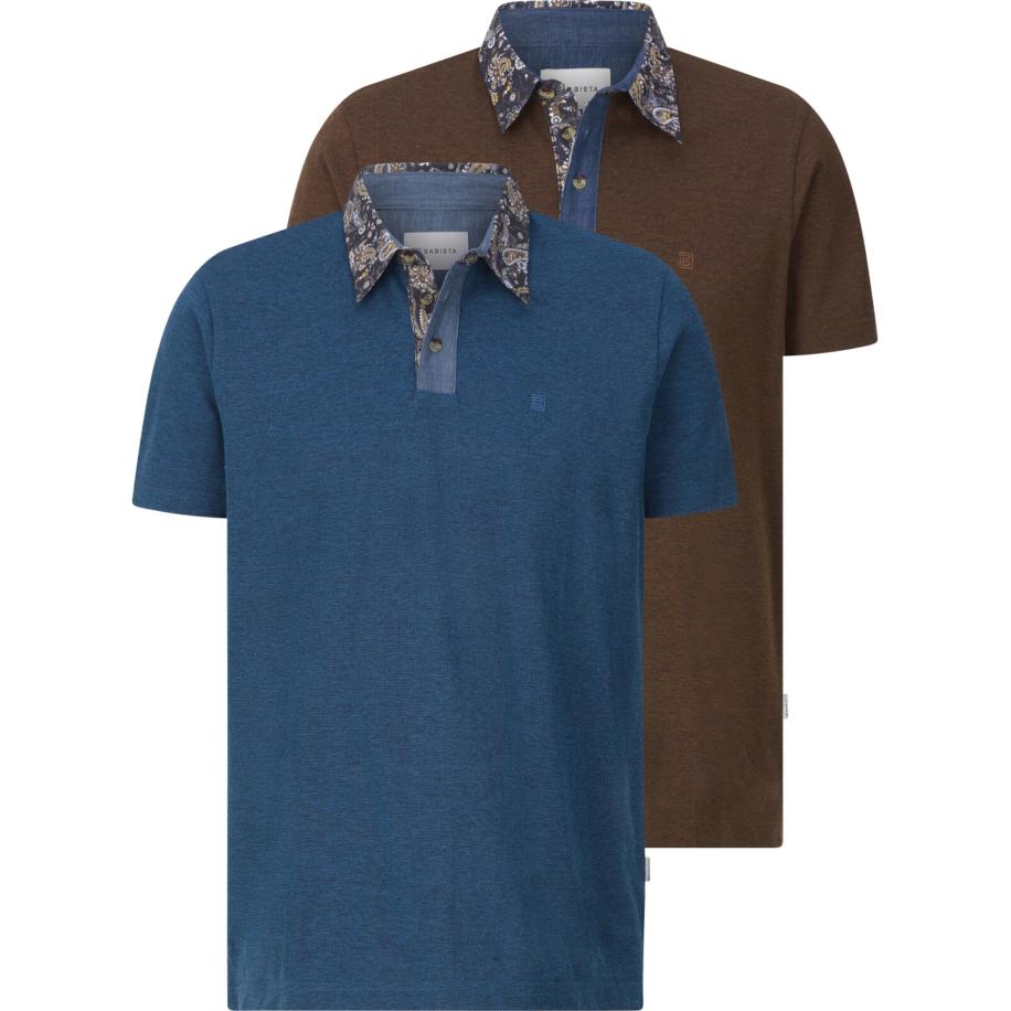 BABISTA BABISTA Shirt Relor donkerblauw / bruin -