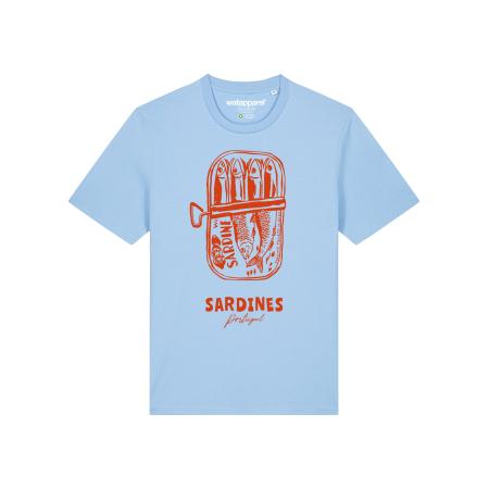 Watapparel Watapparel Shirt Sardines Portugal lichtblauw / donkeroranje