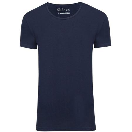 Garage Stretch Basic Navy Diepe O-Hals