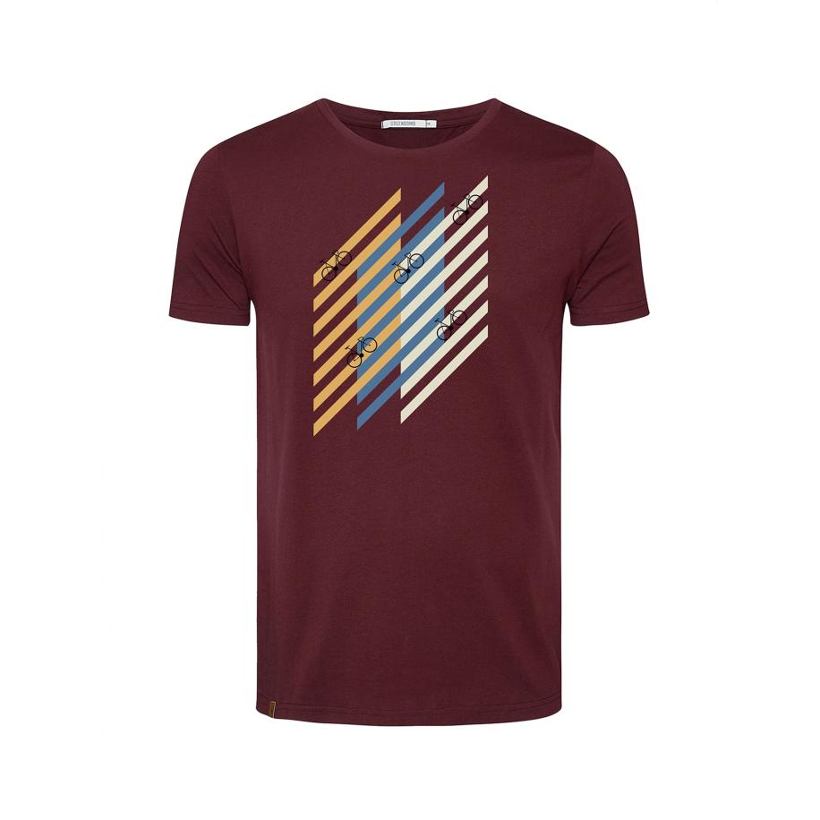 GreenBomb GREENBOMB Shirt Bike Grid wijnrood -