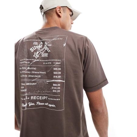 Cotton On - Cropped T-shirt met Silver Spur-print chocoladebruin