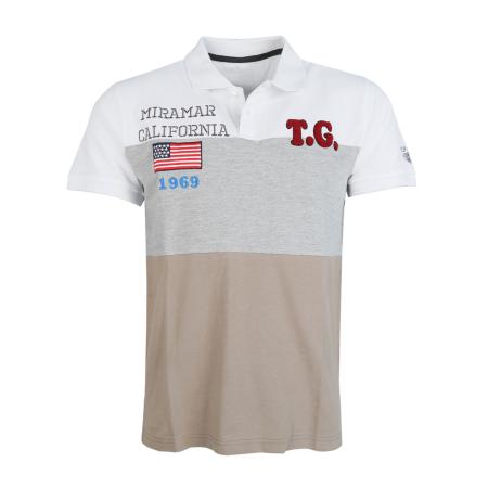 TOP GUN Shirt blauw / cappuccino / grijs gemêleerd / wit