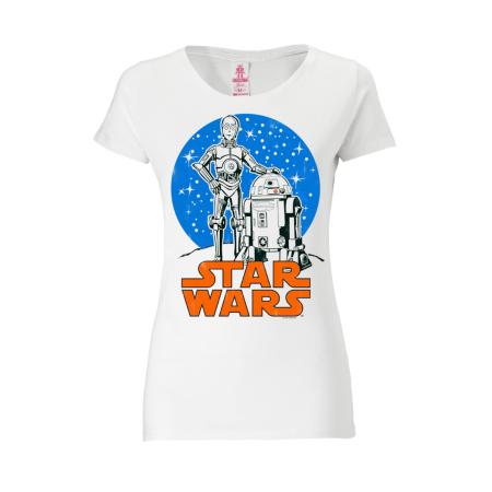LOGOSHIRT Shirt Star Wars Droids blauw / oranje / wit