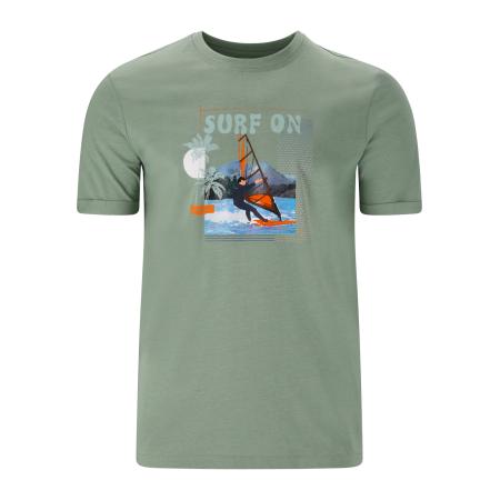 Cruz Cruz Shirt lichtblauw / groen / oranje / zwart