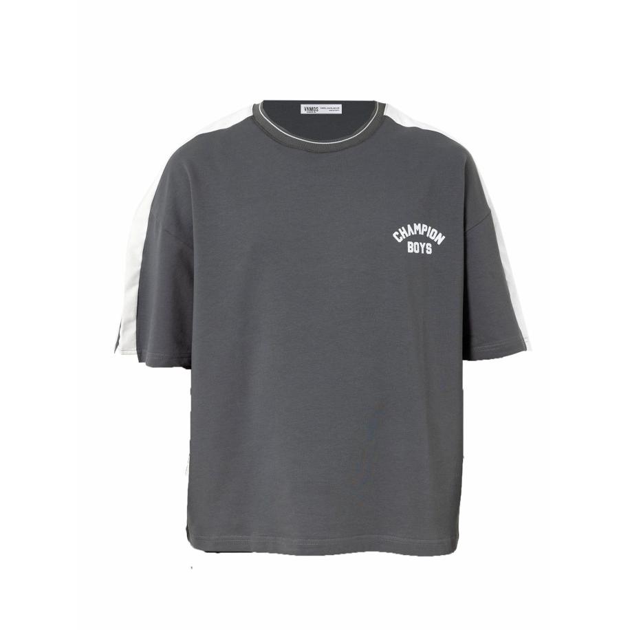 VAMOS CLO VAMOS CLO Shirt grijs / wit -