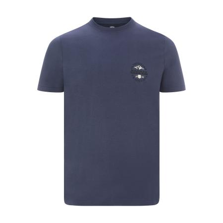 Jan Vanderstorm T-Shirt ronde hals blauw, Bedrukt