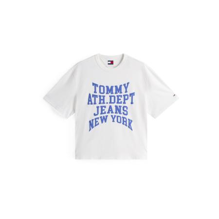 Tommy Jeans Tommy Jeans Shirt 90S VARSITY ecru / blauw