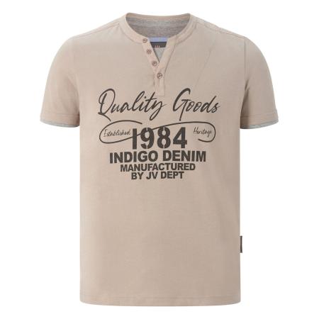 jan vanderstorm Jan Vanderstorm Shirt Nante beige / zwart