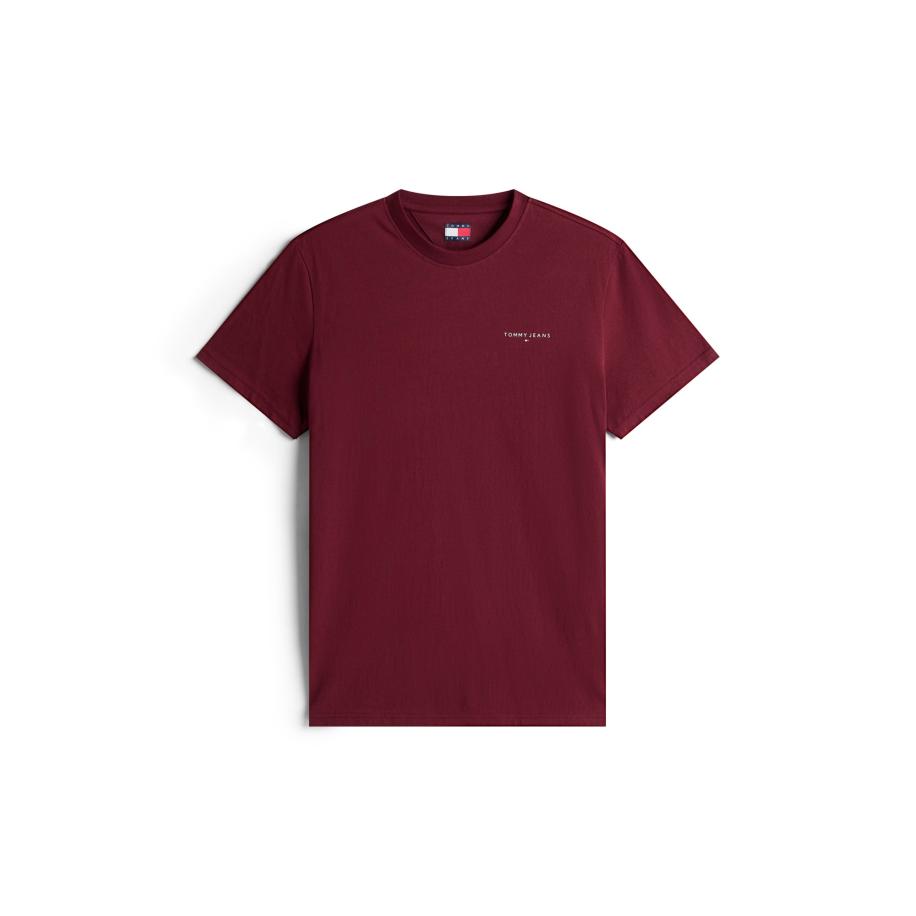 Tommy Jeans Shirt bordeaux / wit Rood