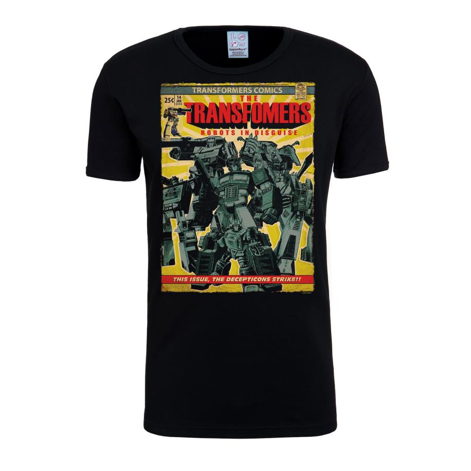 LOGOSHIRT Shirt Transformers - Robots In Disguise zwart Zwart