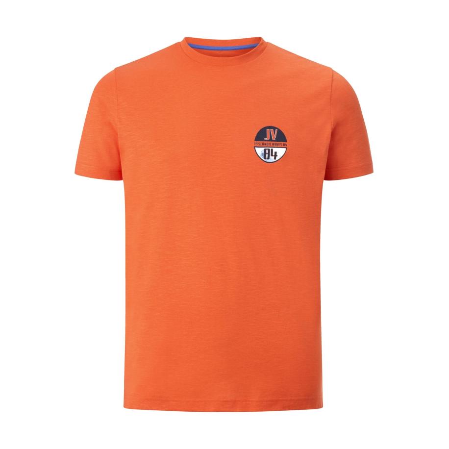 Jan Vanderstorm T-Shirt ronde hals oranje, Print Oranje