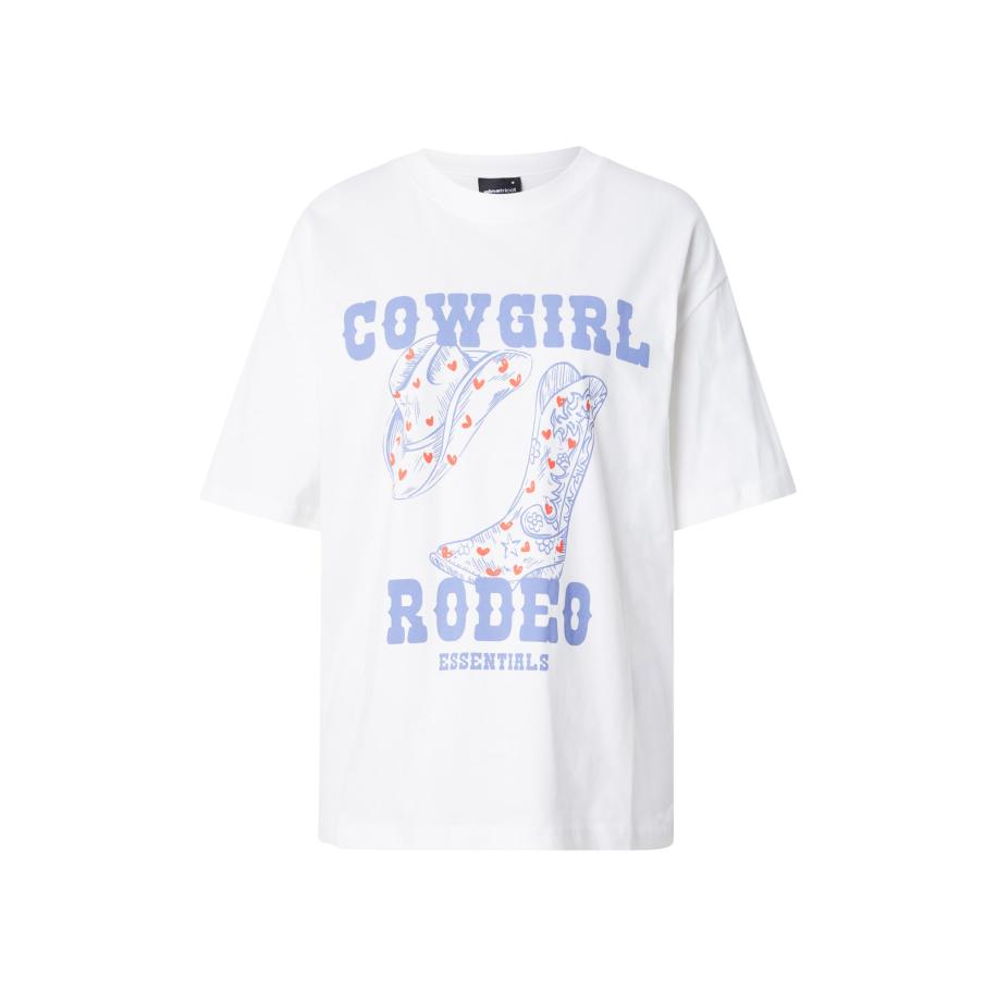 Gina Tricot Gina Tricot Oversized shirt royal blue/koningsblauw / oranjerood / wit -