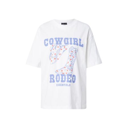 Gina Tricot Gina Tricot Oversized shirt royal blue/koningsblauw / oranjerood / wit